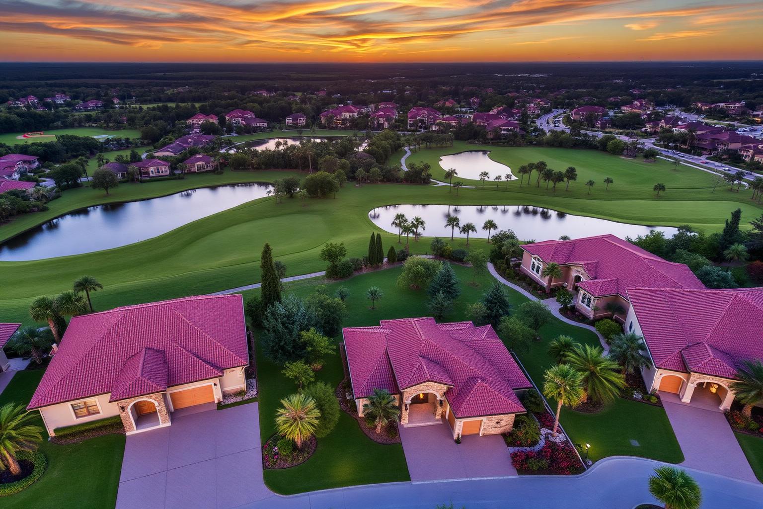 Aerial view of Mediterra, Naples FL