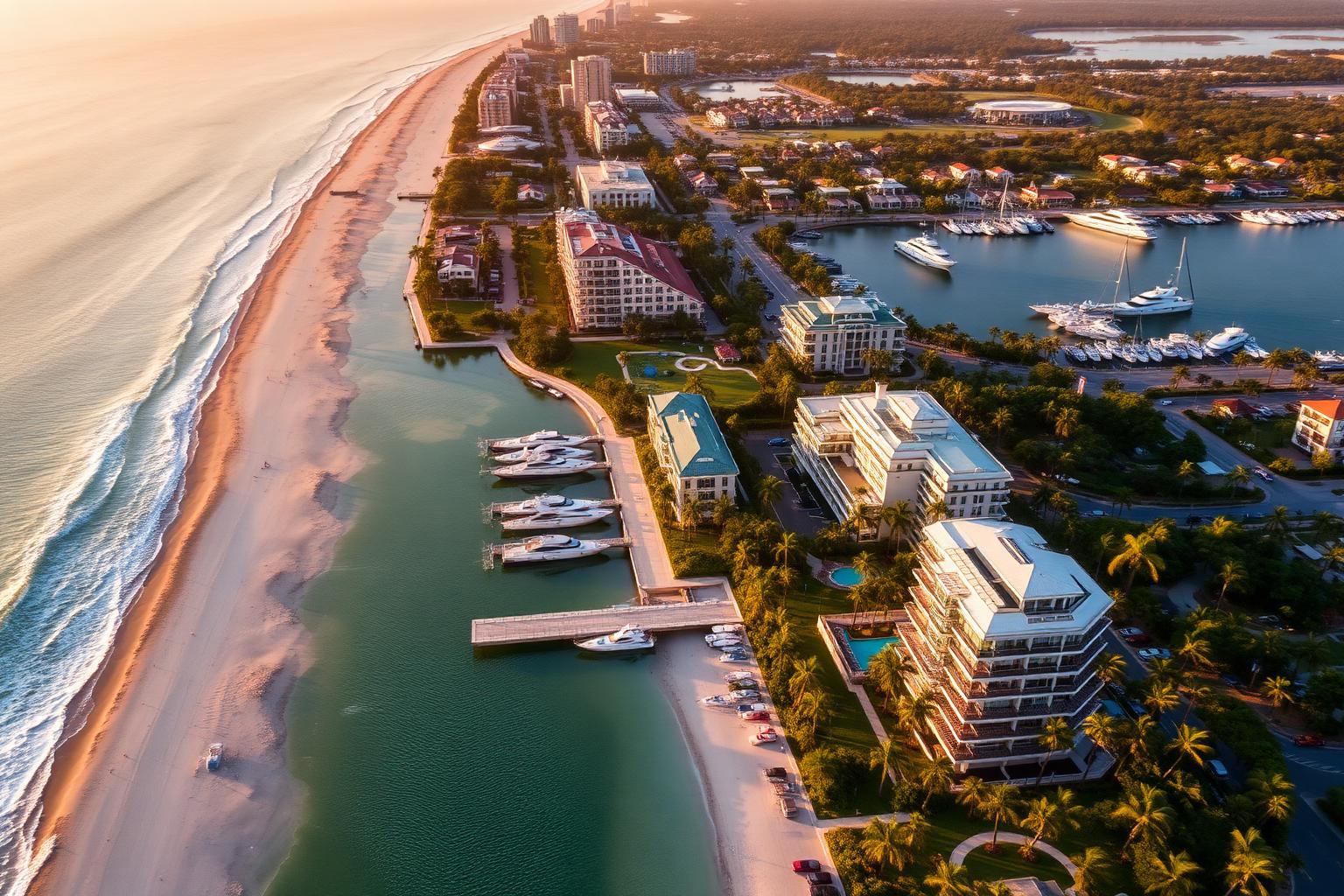 Aerial view of Park Shore, Naples FL