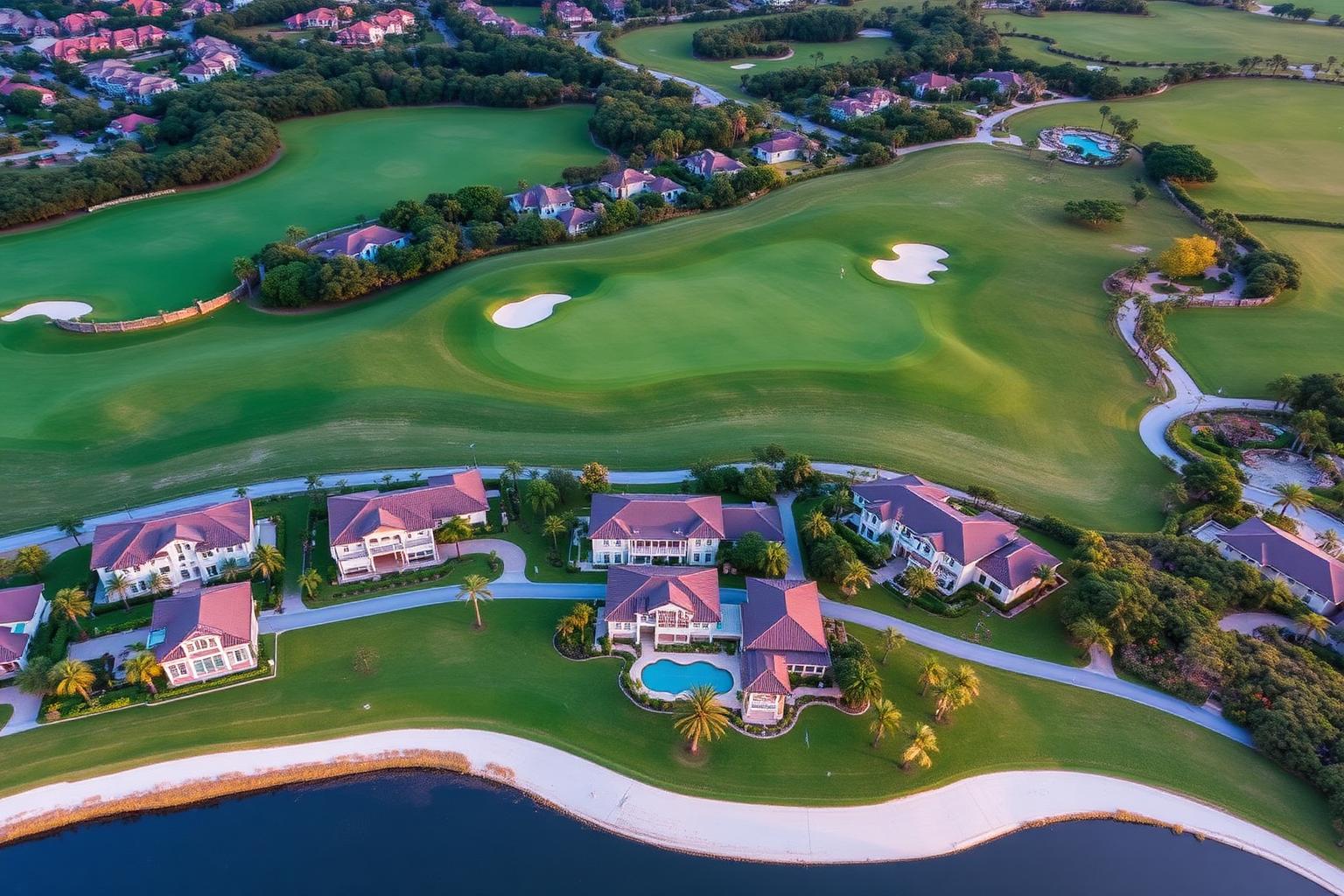 Aerial view of Talis Park, Naples FL