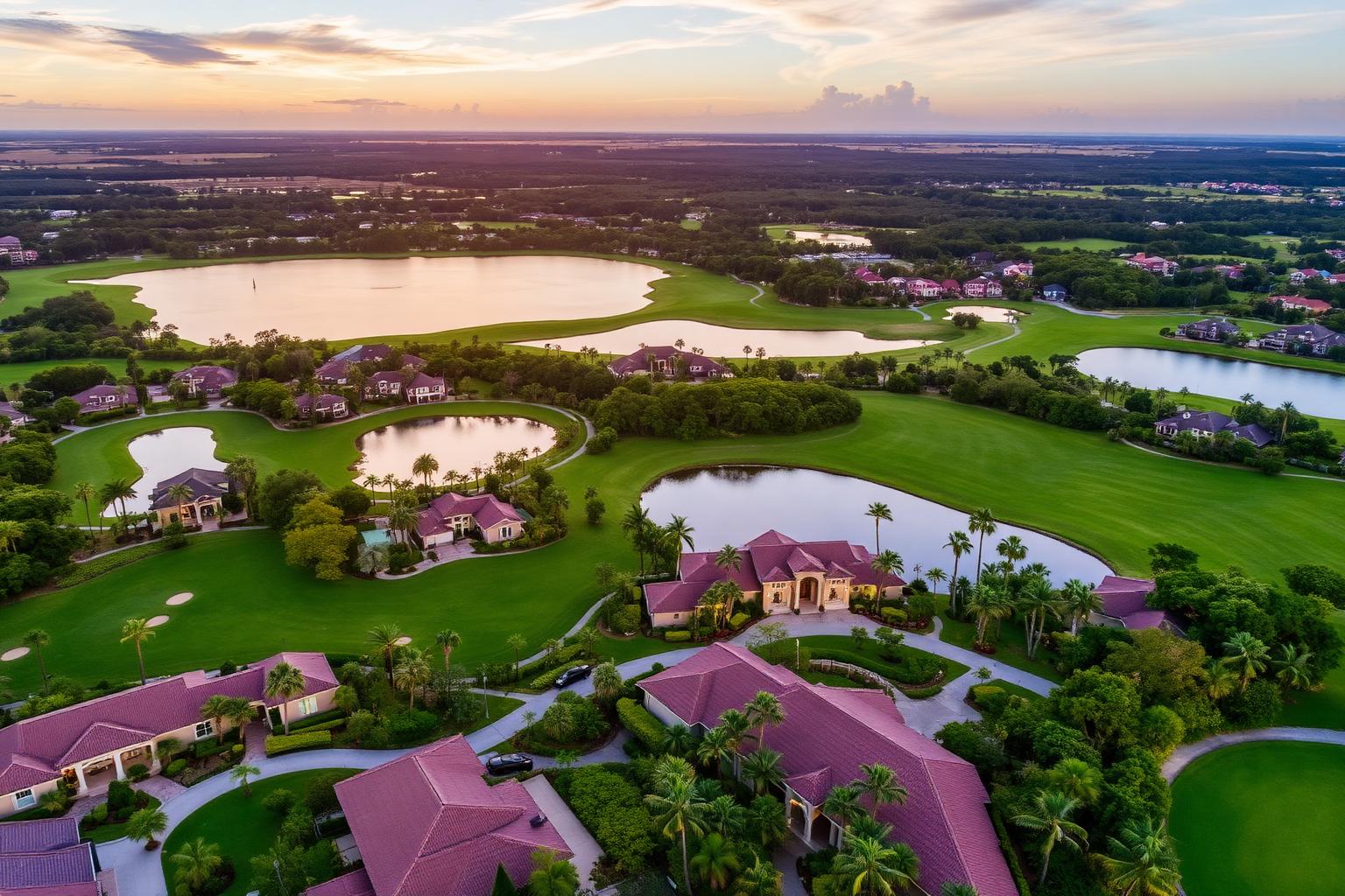 Aerial view of The Vineyards, Naples FL